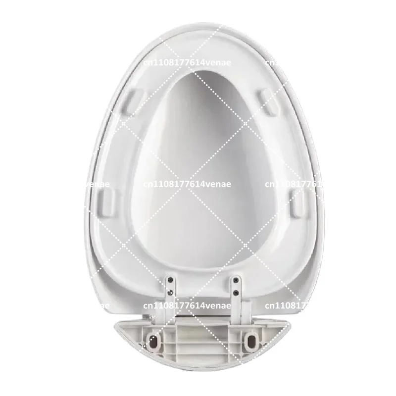 Vintage White Toilet Seat Full Set Stainless Steel Hinge PP Board Elongated