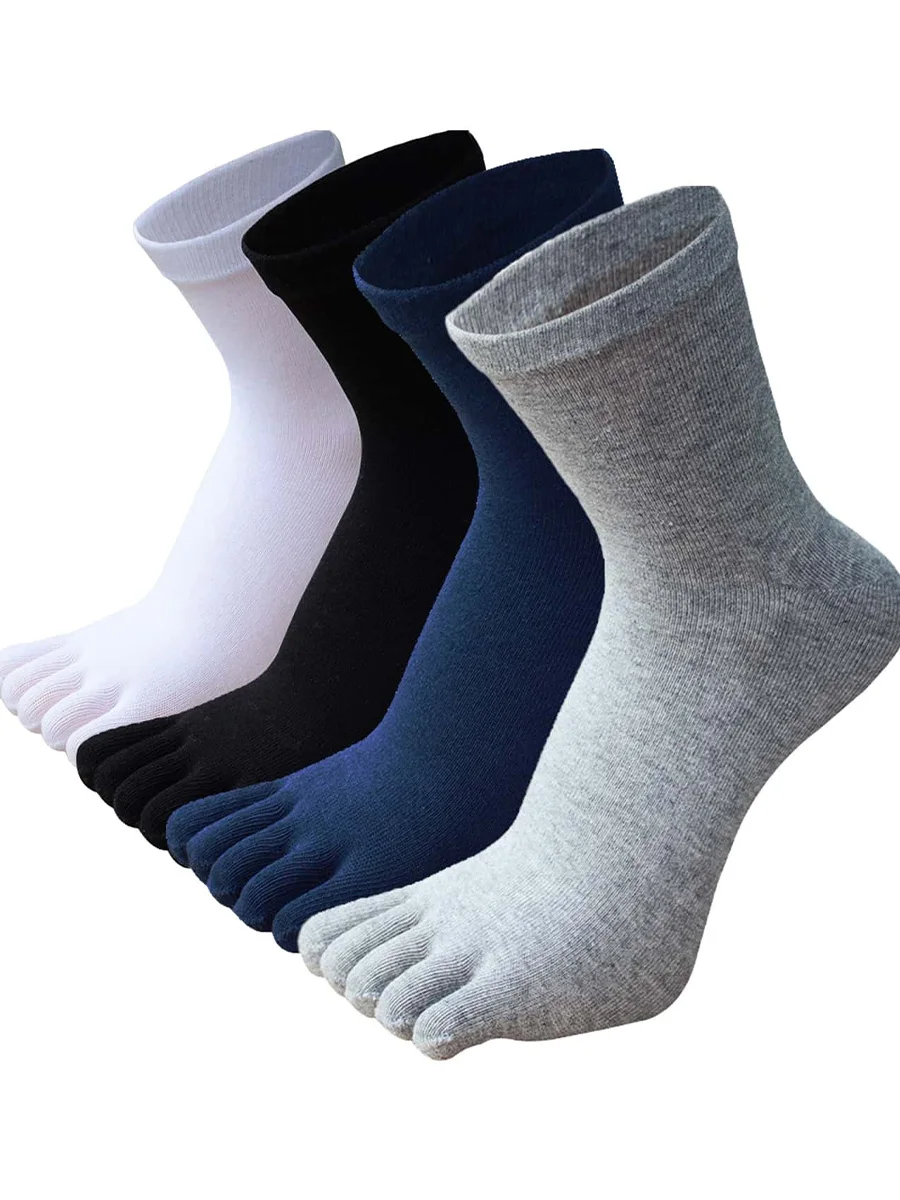 4 Pairs Of Sports and Leisure Five Finger Socks,Sports and Running Breathable Split Toe Socks For Spring and Summer