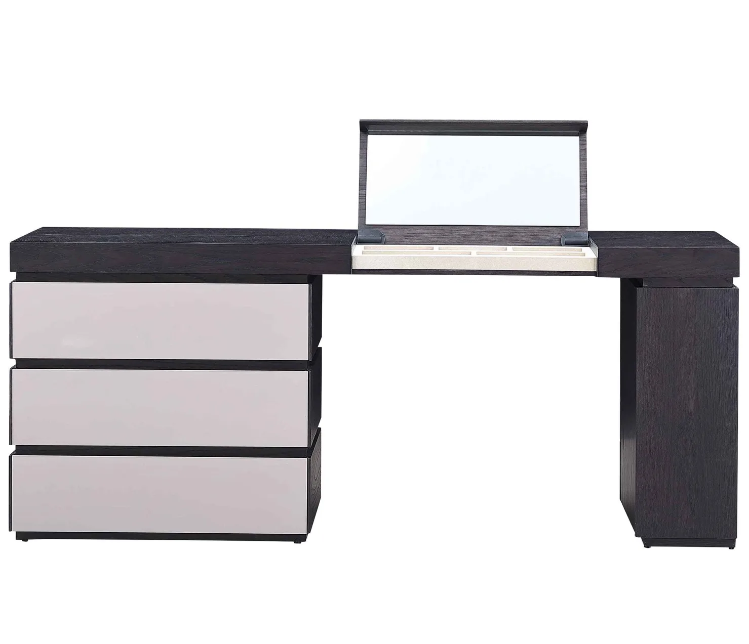 

Contemporary Design Dressing Table Concealed with Mirror Wooden for Bedroom Furniture Makeup Dresser