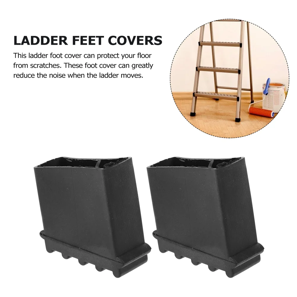 2 Pcs Floor Mat Ladder Shock Reduction Foot Cushion Extension Pads Bumper Abrasion Resistance Rubber Replacement Feet Covers