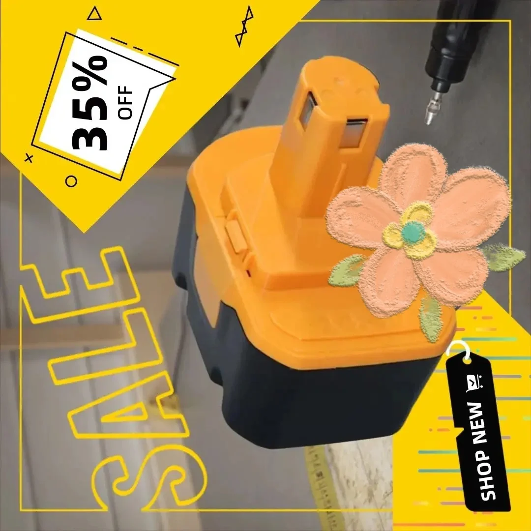 

NI-MH Battery R10521 RY6201 RY6202 130224010 130224011 130281002 1314702 4800/6800/9800mAh for Ryobi 14.4V