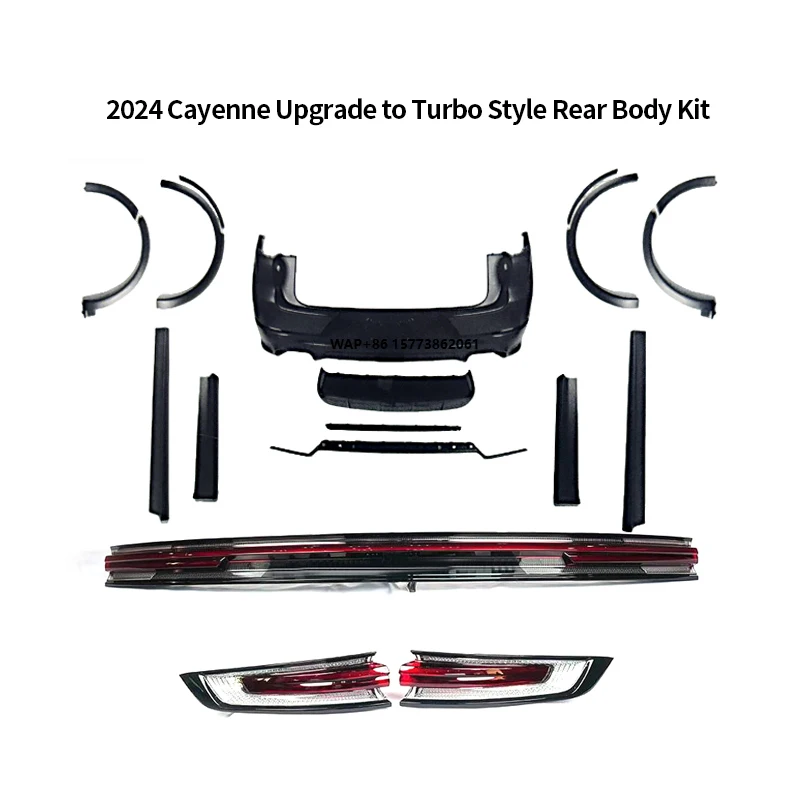 

Full Set PP Material Rear Bumper & Light RedFit Turbo with Easy Installation 2018-2024 for