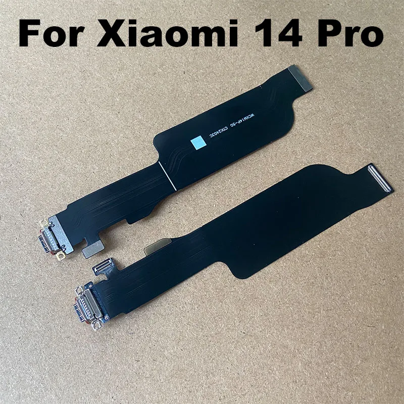 For Xiaomi 14 Pro USB Charging Dock Port Mic Microphone Connector Board Flex Cable Repair Parts Global MI 14 PRO