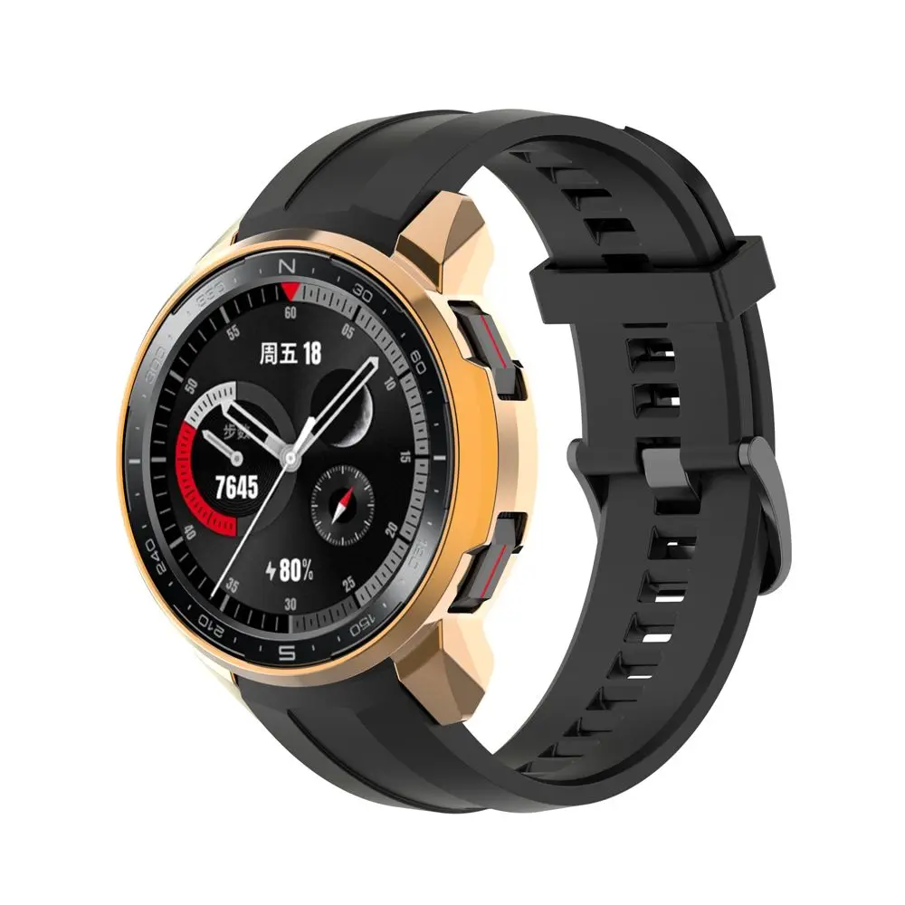 อุปกรณ์เสริมกรอบกันชนเปลือกป้องกันอุปกรณ์ป้องกันฝาครอบ casing PC สำหรับนาฬิกา Honor Watch GS Pro