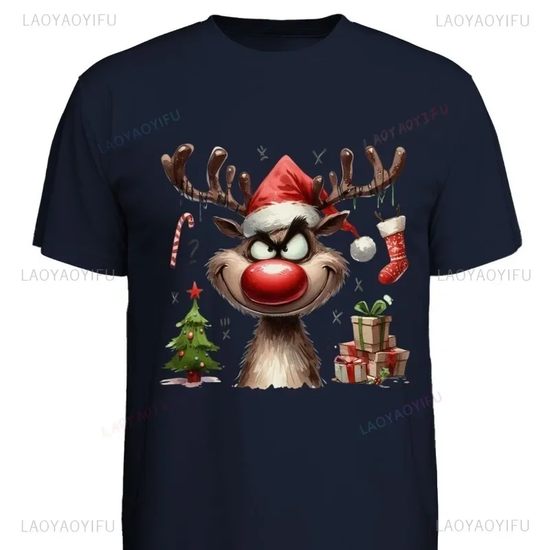 New Year Party T Shirt Christmas Shirt Round Collar Man Lady Graphic T Shirts Funny Personality Mans Clothing Graphic T Shirts