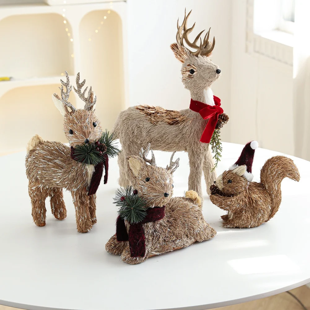 

Пенопластовый рождественский лось, плюшевая кукла, витрина, настольный декор, скандинавский стиль, рождественский реквизит для фотосъемки, украшение