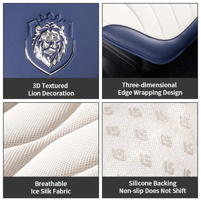 Ice Silk Car Seat Cover Ultra-thin Summer Non-slip Seat Cushion Stylish Car Front Or Rear Seat Back Mat Universal Seat Styling
