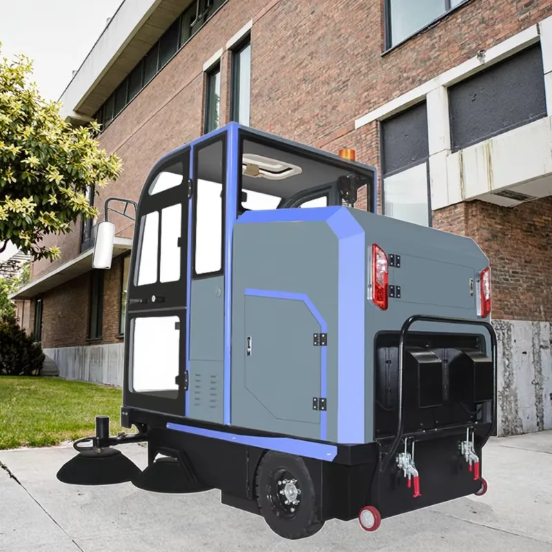 Electric Ride-On Automatic Sweeper 48V Huge Floor Cleaning Equipment with Battery Power New Condition Street Cleaning view 2