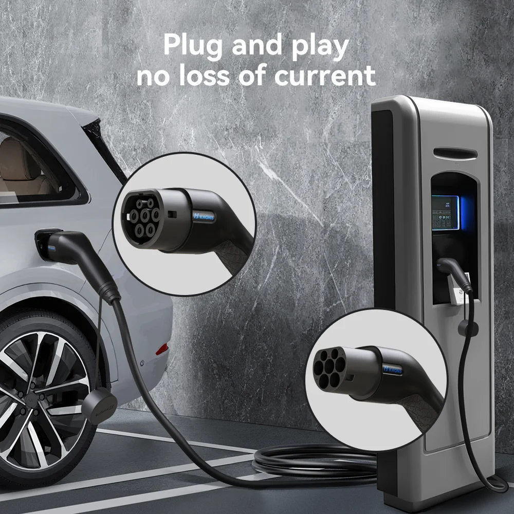 Tiens ons-Câble de charge EV, câble de chargeur, prise femelle vers prise mâle, câble de charge EVSE, TPU, Vope2 vers Vope2, 22KW, 32A, 5m