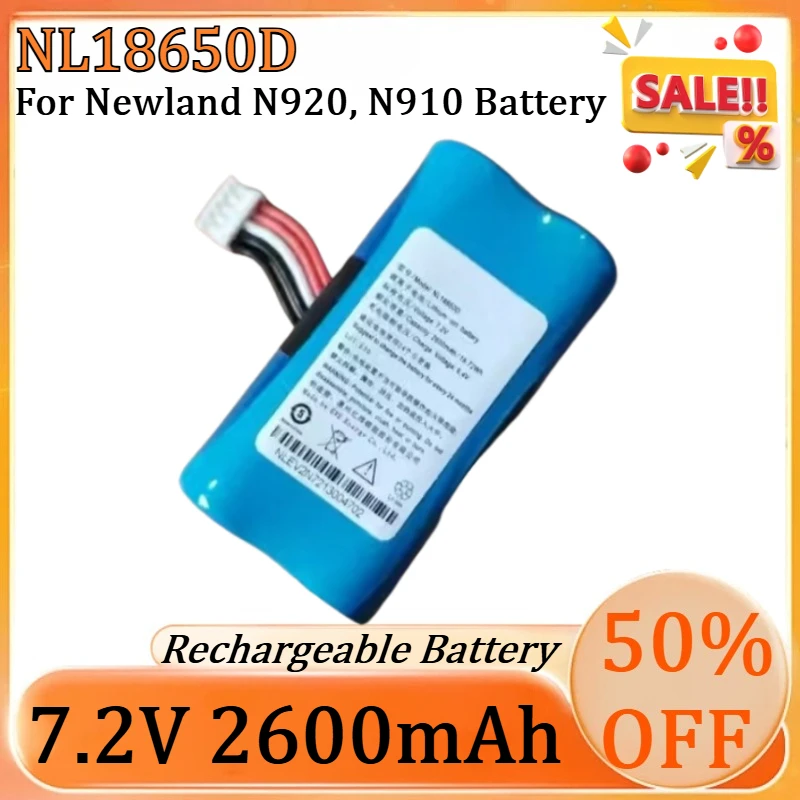 New NL18650D 7.2V 2600mAh High Quality Battery for Newland N920, N910 Battery