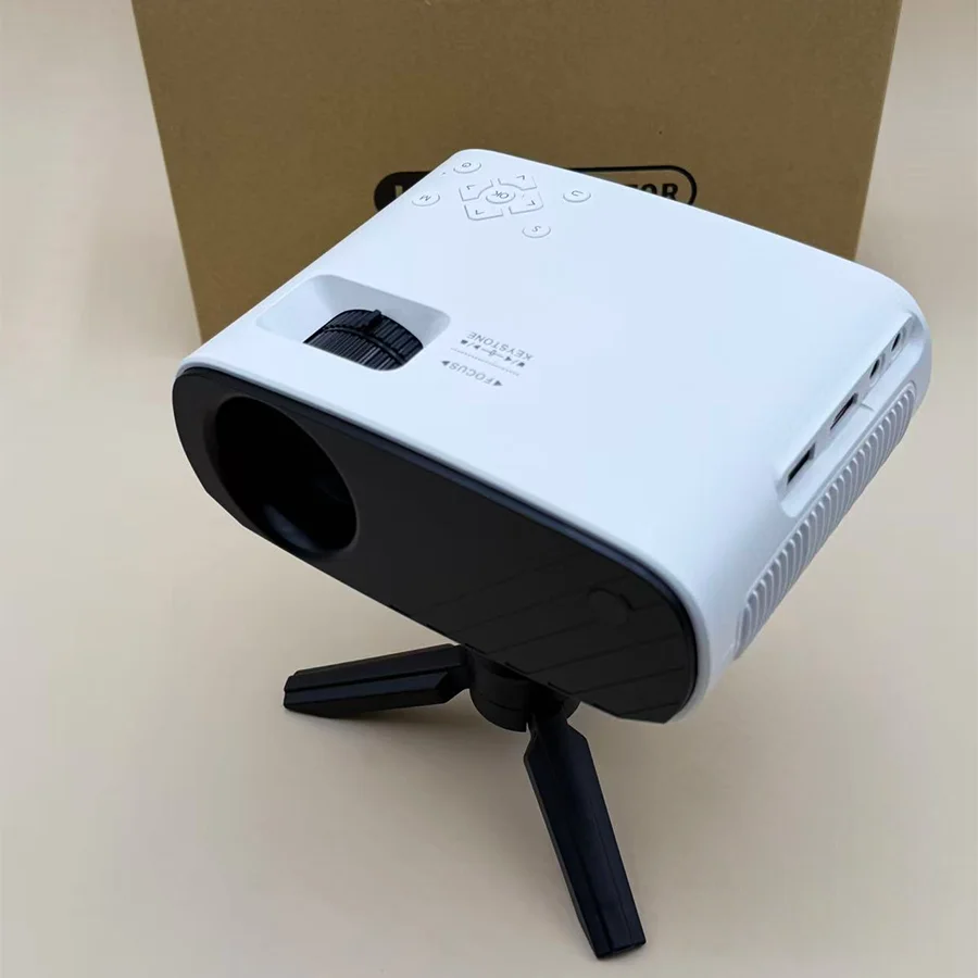 2025 Upgraded Mini 1080P HD Projector for iPhone 8000L Portable Projector with Tripod ,Movie Projector Compatible with HDMI/USB