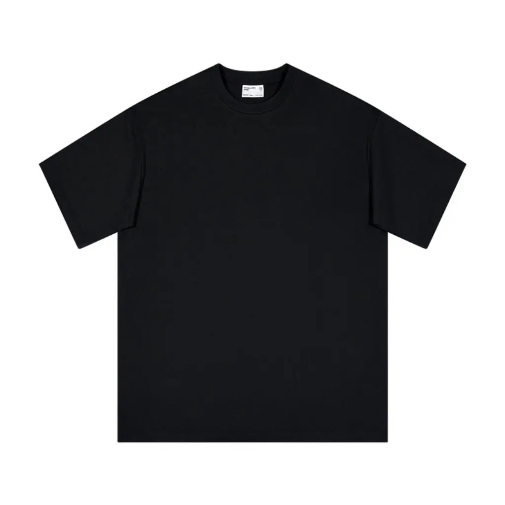 

Women's White Bottoming T-Shirt 300g Cotton Heavy round Neck Loose Fit Short Sleeve for Spring And Summer Street Style
