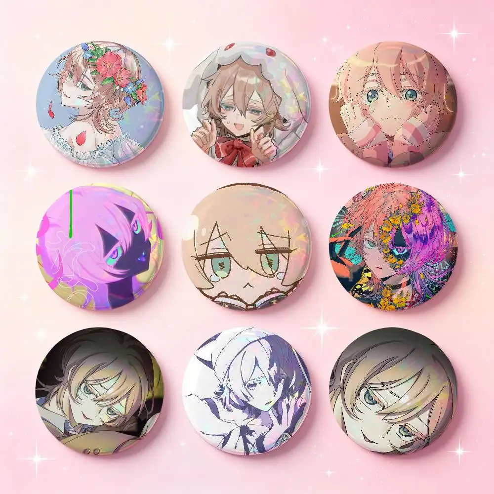 Anime MILGRAM Kusunoki Muu Badges 25 32 44 58 75 Mm Round Cosplay Pin Bag Decor Fans Collect Friends Gifts Brooch Souvenir