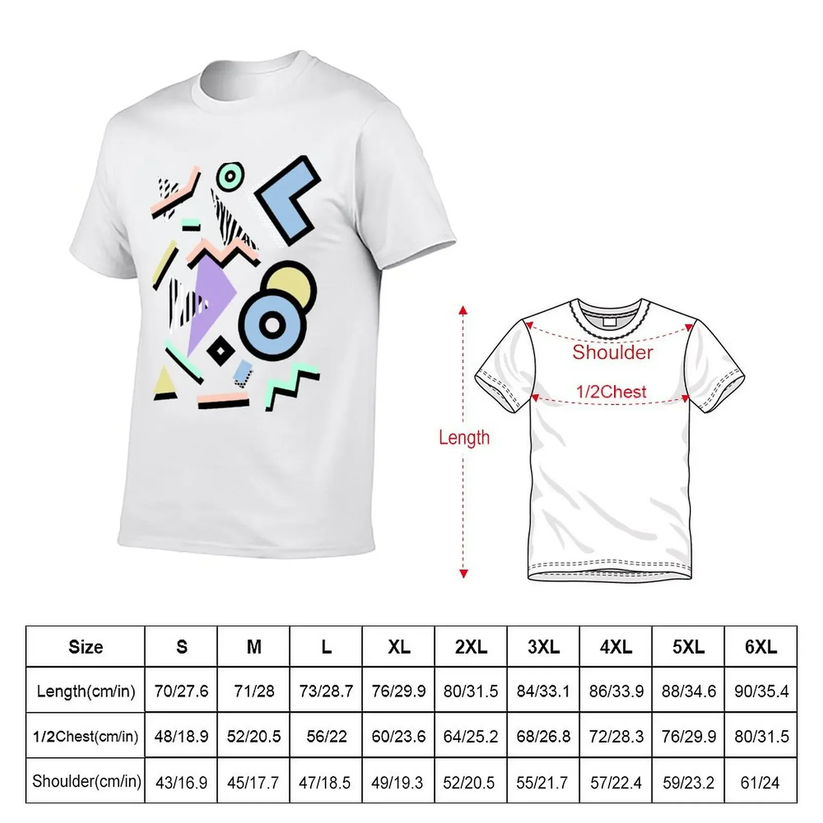 80s Pattern Vaporwave Memphis Pastel Squiggles T-Shirt sports fans graphic t shirts vintage t shirt men