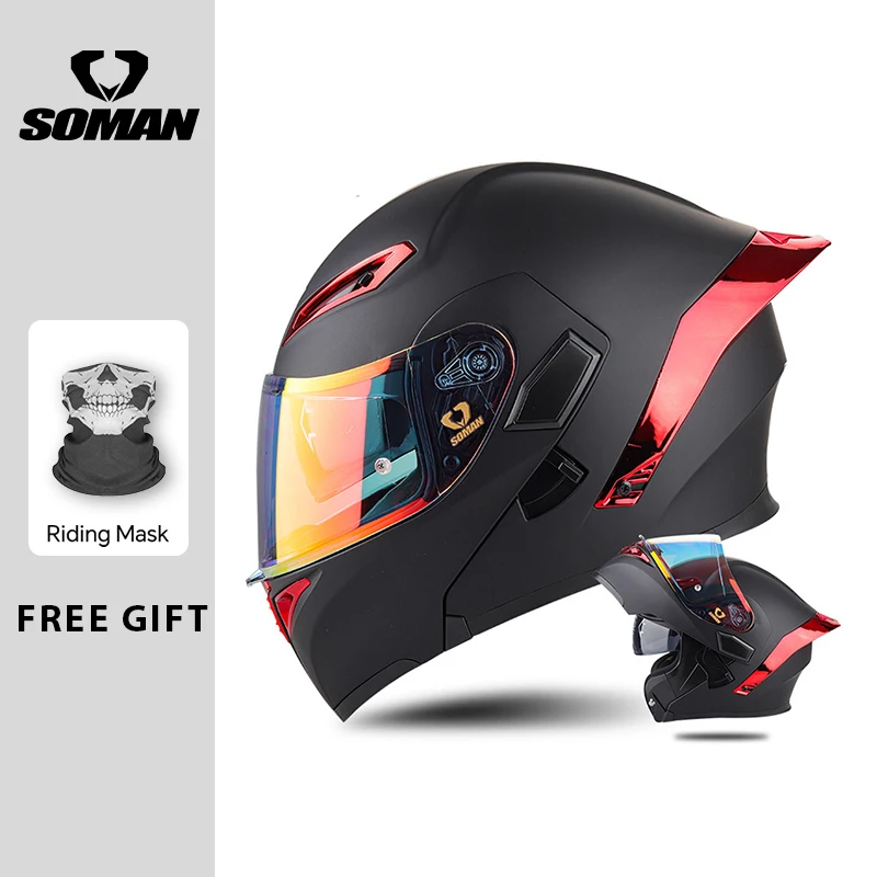 خوذة دراجة نارية للرجال معتمدة من وزارة النقل خوذة موتو قابلة للطي مع قناع مزدوج وحدات خوذة لكامل الوجه للرجال البالغين Cascos Para Motos #6