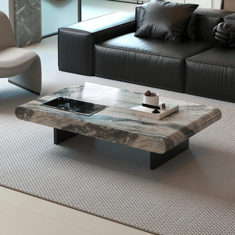 

Итальянский минималистичный мраморный журнальный столик для гостиной, дома, современный минималистичный высокий смысл