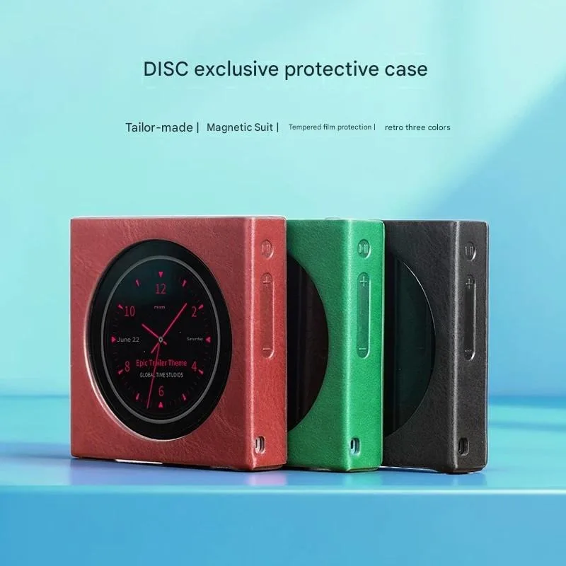 Magnetic Protective Case FOR FiiO SK-DISC PU Leather Black/Red