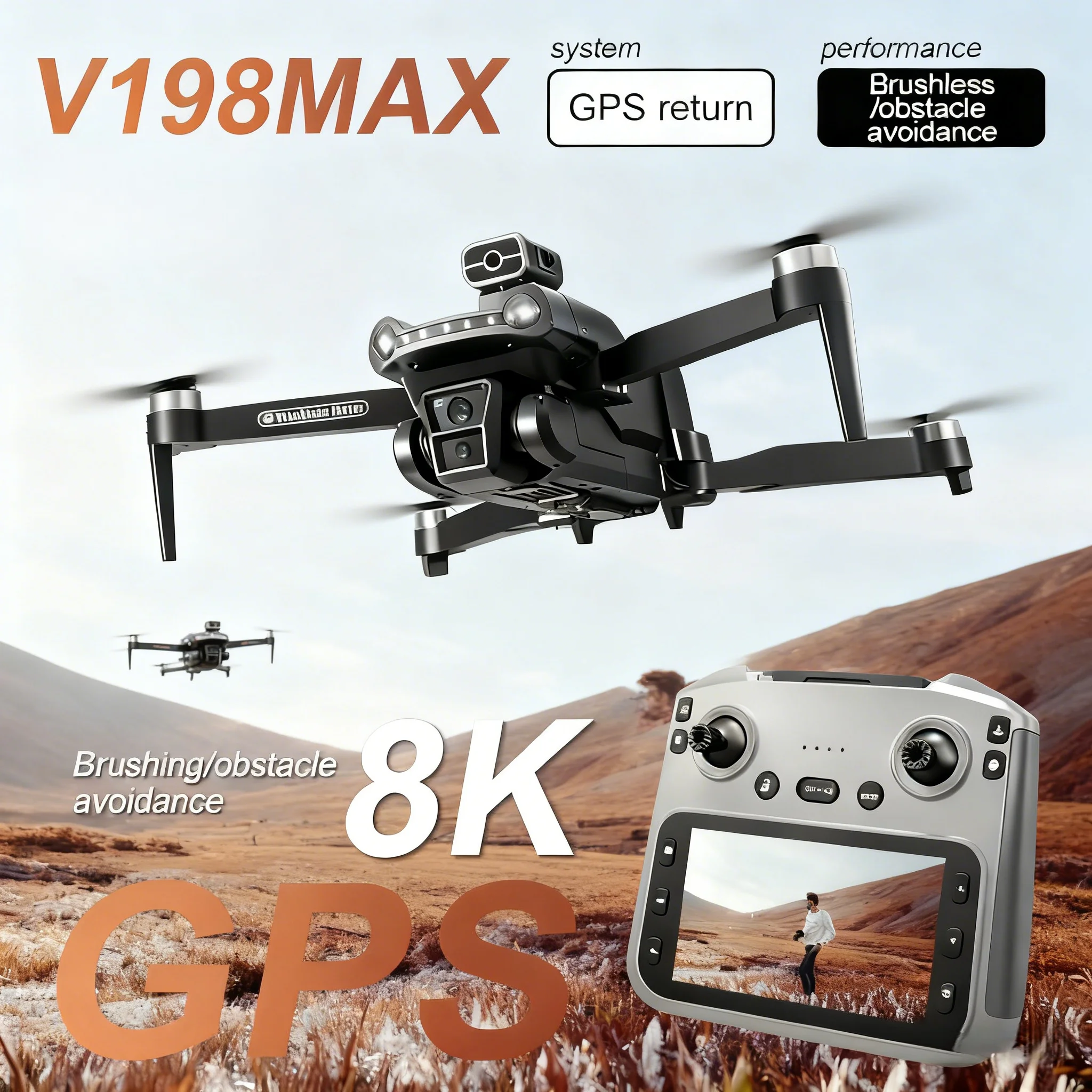 V198MAX Drone 8K Pr… - image