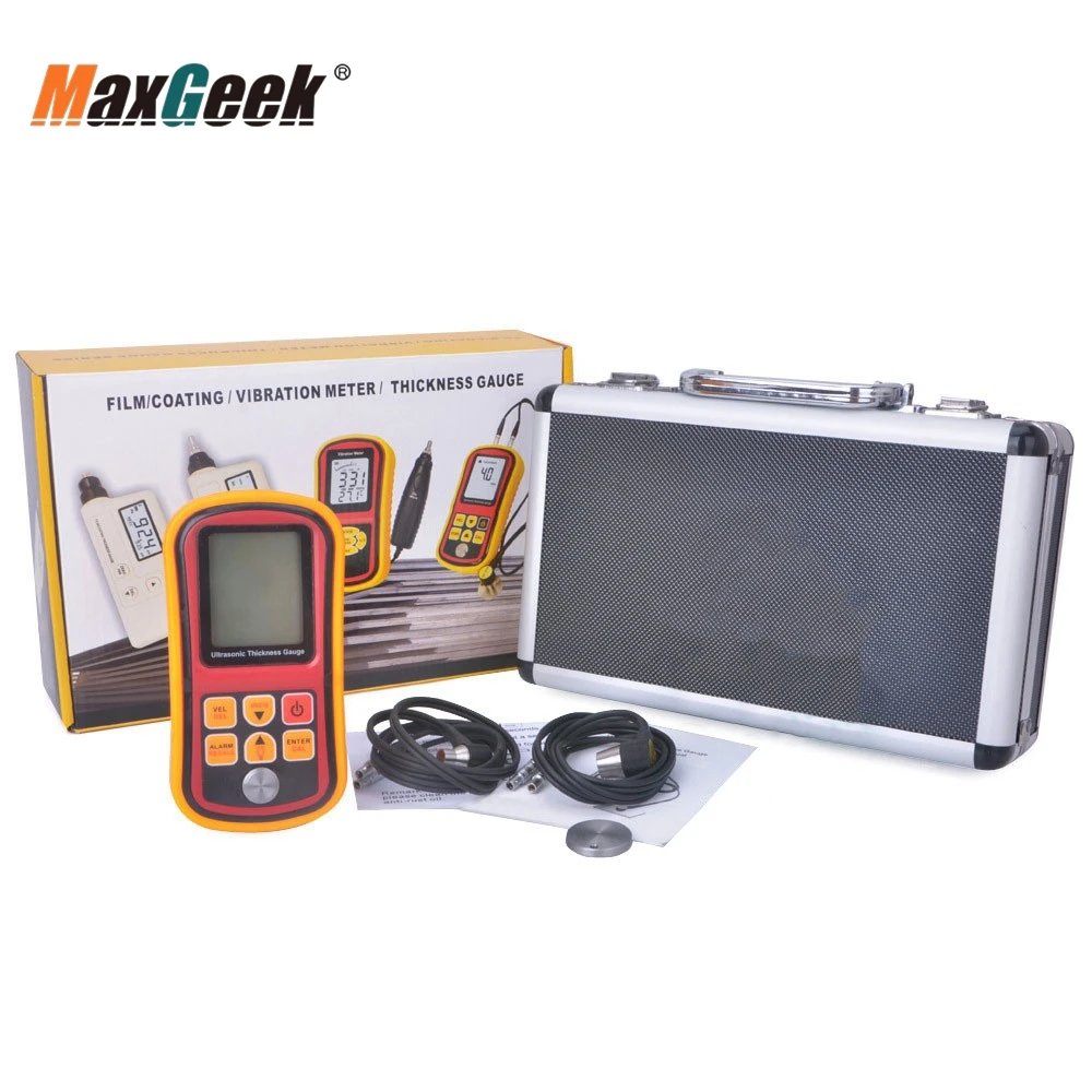 Maxgeek GM130 1.0-300mm Film Coating Ultrasonic Thickness Gauge Ultrasonic Thickness Meter with Backlit LCD