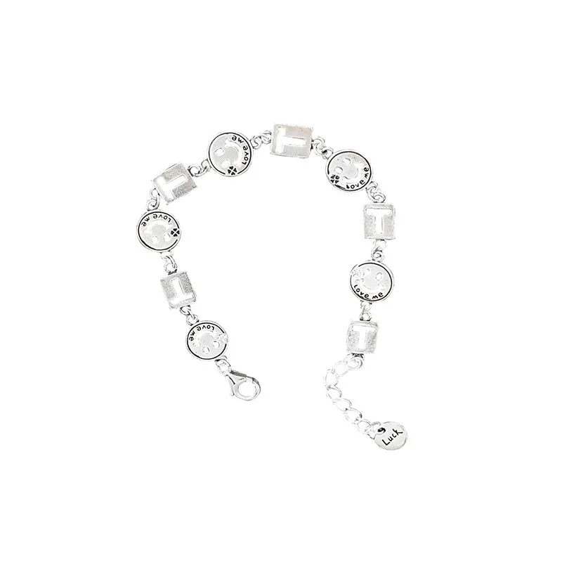 

S925 Sterling Silver New Smiling Face Women's Bracelet Does Not Fade, Small and Popular Design Sense, Retro Girls' Happy Ha Gift