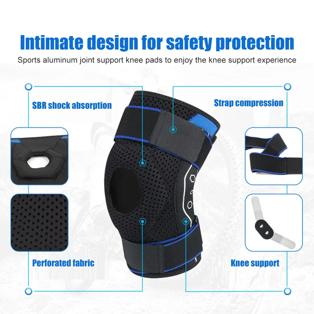 Rodillera profesional con estabilizadores laterales y almohadillas EVA, para correr, dolor de rodilla, desgarro de menisco, ACL, artritis, alivio