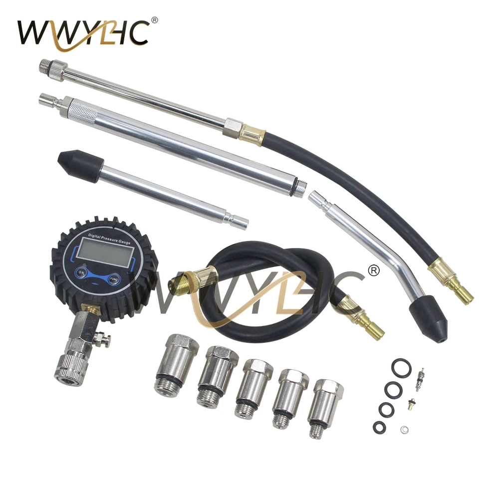 Compression Tester Tool Screen Four Unites Gauge Car Compression Testing Gauge Set With Portable Box Four Unites Testing Kit