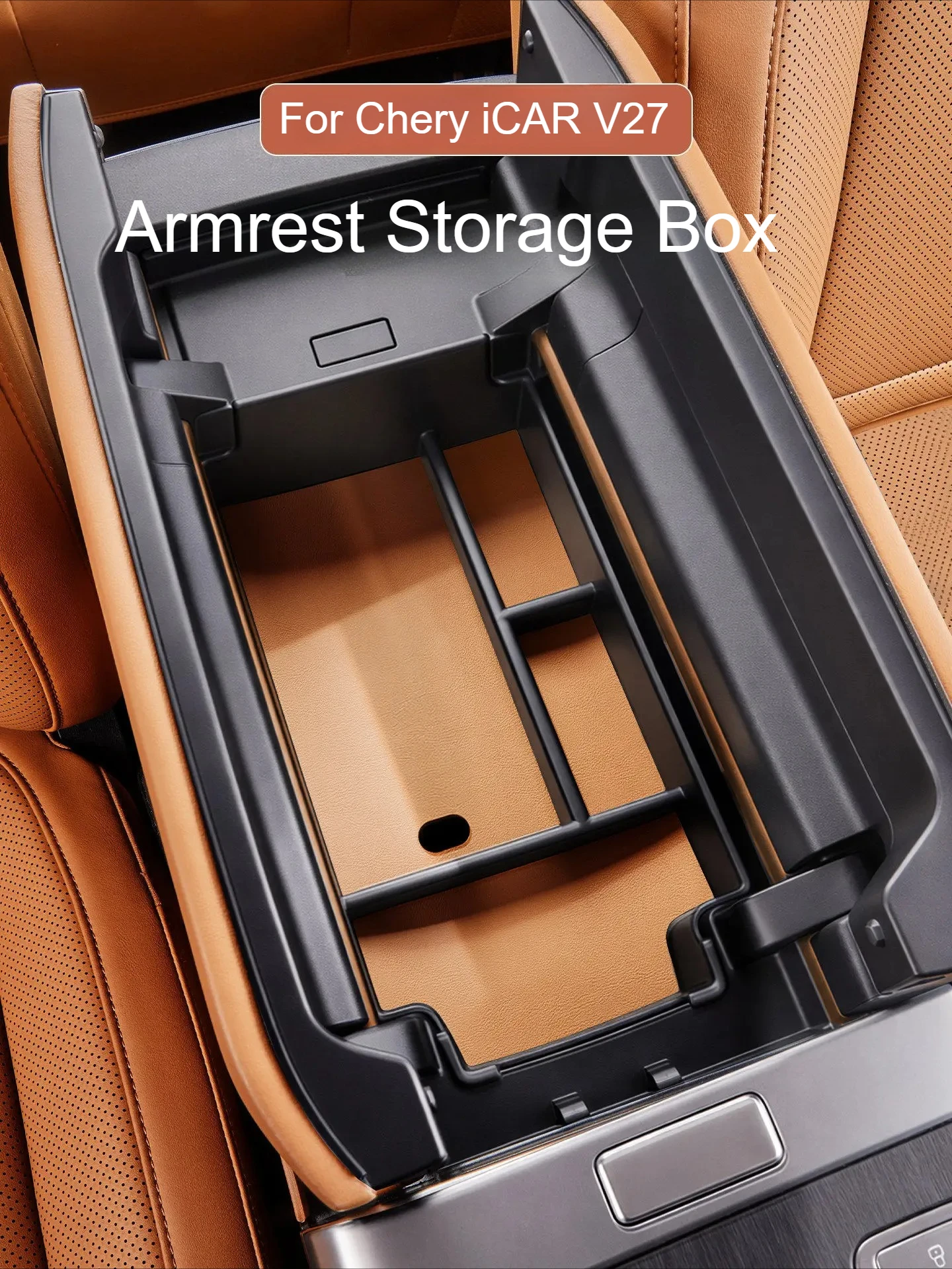 

Center Console Armrest Storage Box For Chery iCAR V27 2026 Partition Storage Organizer Interior Modification Accessories