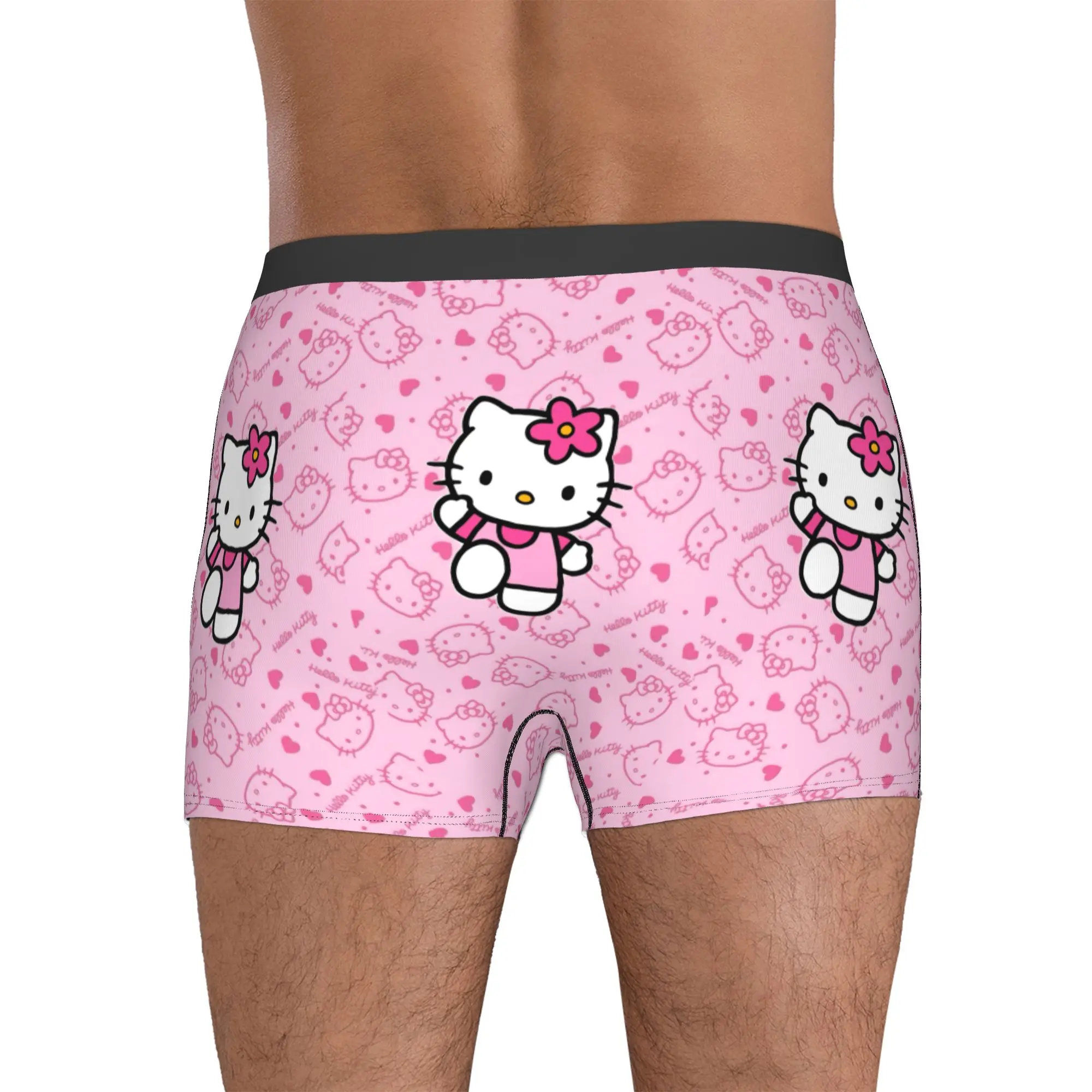 Girls Kitten Underwear Male Printed Pink Kawaii Cartoon Boxer Briefs Shorts Panties Breathable Underpants - view 4