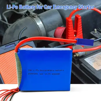 汽車緊急啟動器鋰聚合物可充電電池 Li-Po 14.8V 446786 857080 7367135 2-6AH 適用於啟動器/跳線器/點火器 8 最佳銷售 聚合物電池 - №3