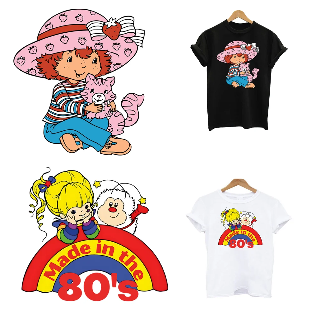 Strawberry Shortcake Ironing Applications For Children's Clothing Iron On Fusible Patches Heat Thermal Transfer Stickers Custom