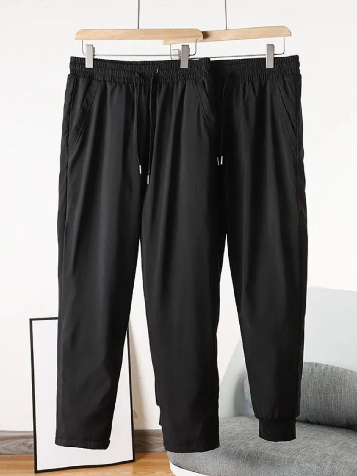 

Мужские утепленные брюки с эластичным поясом и проклеенным наполнителем, зимние, модные, городские, повседневные, молодежные, верхняя одежда, защита от холода