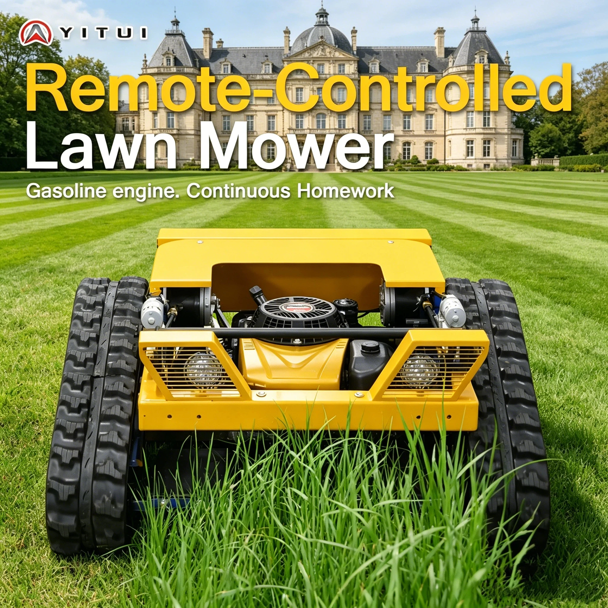 Customized All‑Terrain Remote Control Lawn Mower Robot Hammer Blade Structure Factory Direct Supply For Courtyard And Farm Lawn
