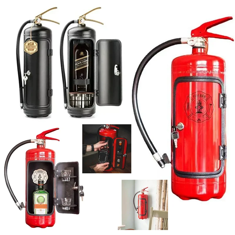 1 قطعة خزانة مشروبات محمولة باللون الأسود/الأحمر، موزع صندوق تخزين النبيذ، المنزل، البار، الحرف اليدوية لتزيين الحفلات