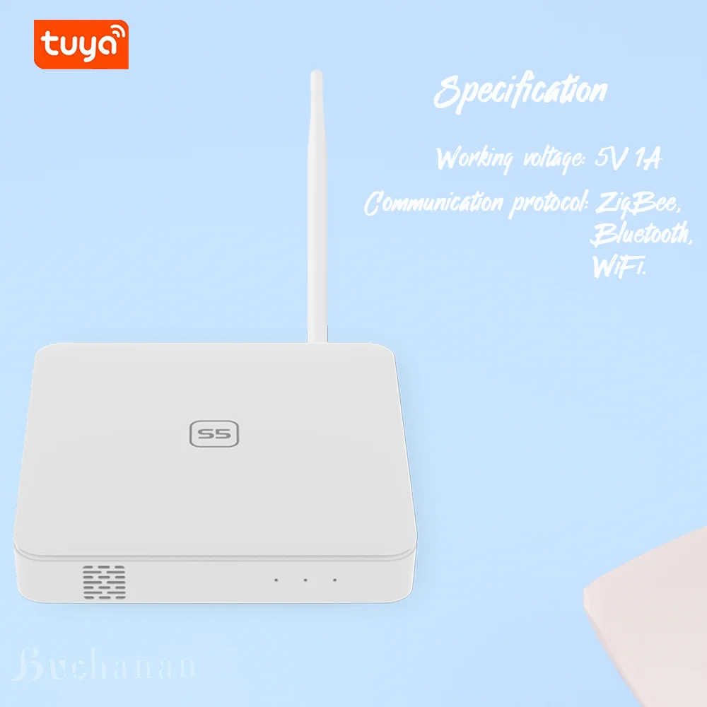 Desktop S5 Multi-mode Smart Gateway ZigBee Bluetooth Mesh Hub Work with Tuya Smart App Voice Control Via Alexa Google Home