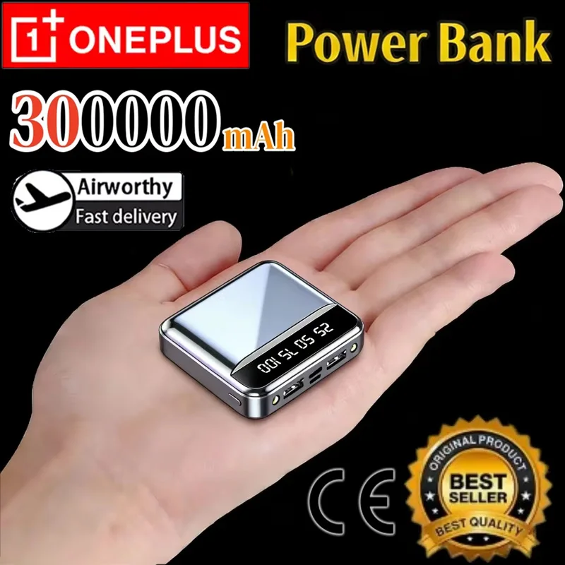 Batería Externa OnePlus de 30000mAh, Carga Rápida, Indicador LED Digital, para iPhone y Samsung