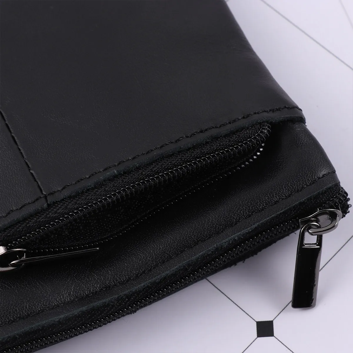 

Универсальный мини-кошелек на молнии для монет, водительских прав и кредитных карт, компактный карманный кошелек, черный