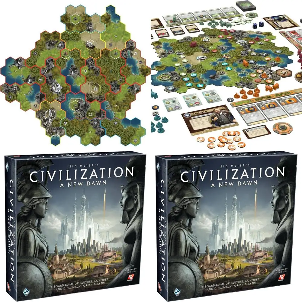 

Civilization: A New Dawn by Sid Meier - Strategy Board Game for Ages 14+, 2-4 Players, 1-2 Hours Playtime