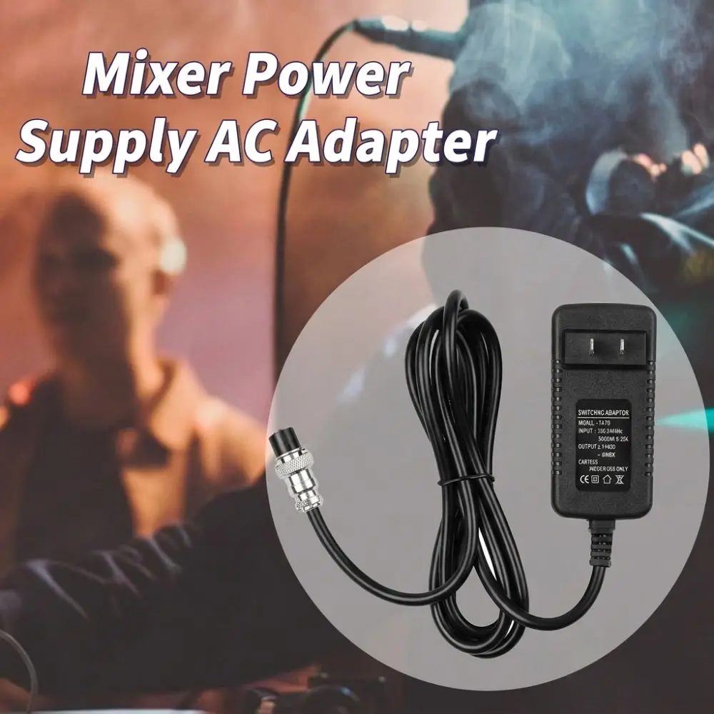 4-Pin Connector Mixer Power Supply 100-240V Input 15V Output Audio Mixer Adapter US Plug Power Supply Adapter Audio Mixers