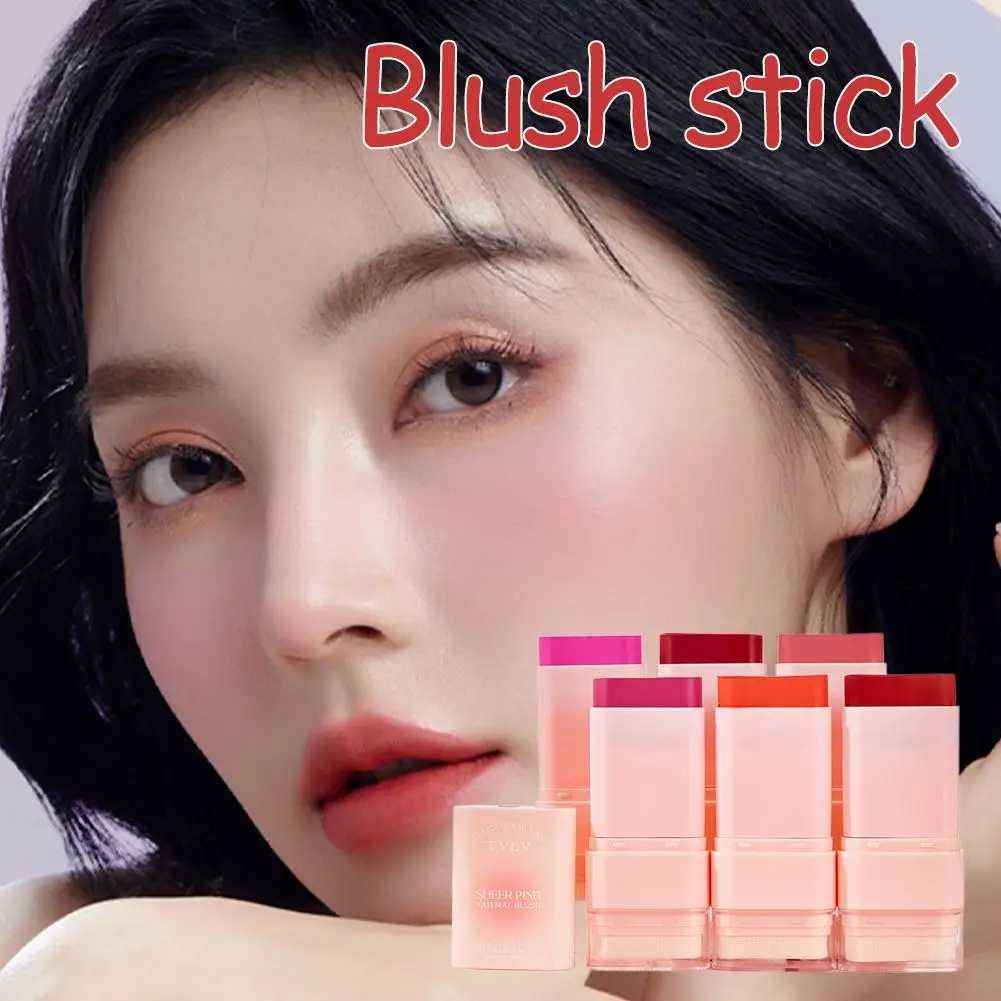 1PC 다기능 블러쉬 스틱 페이스 핑크 크림 입술 눈 수분 지속 방수 롱 메이크업 팔레트 섬세한 뺨 D9Z7