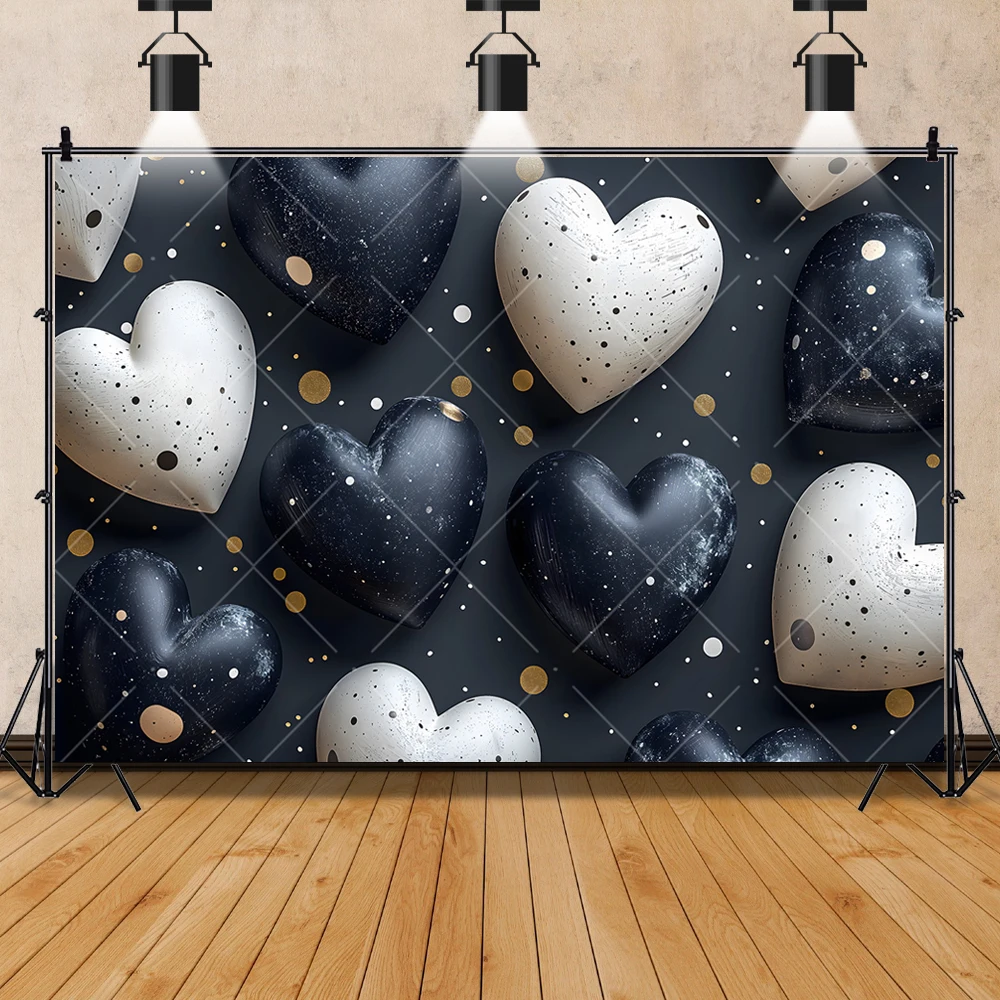 Glitter Heart-Shaped love Baby Girl Boy Adult Gifts Birthday Party Banner Backdrop Custom Kid Room Photo Poster Decor Background