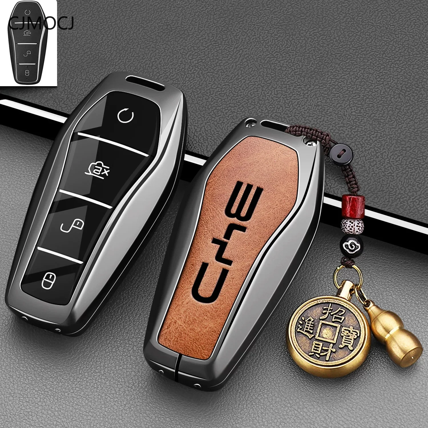 For 2026 BYD Sea Lion 05 EV 06 EV DM-i Key Case Cover, Metal Protective Car Key Fob Shell, Smart Keychain, BYD Accessories