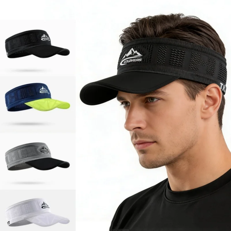 

Summer An-ti UV Top Empty Tennis Cap Quick Dry Breathable Mesh Sport Running Hat Visors Golf Baseball Cap Unisex Sunshade Sunhat