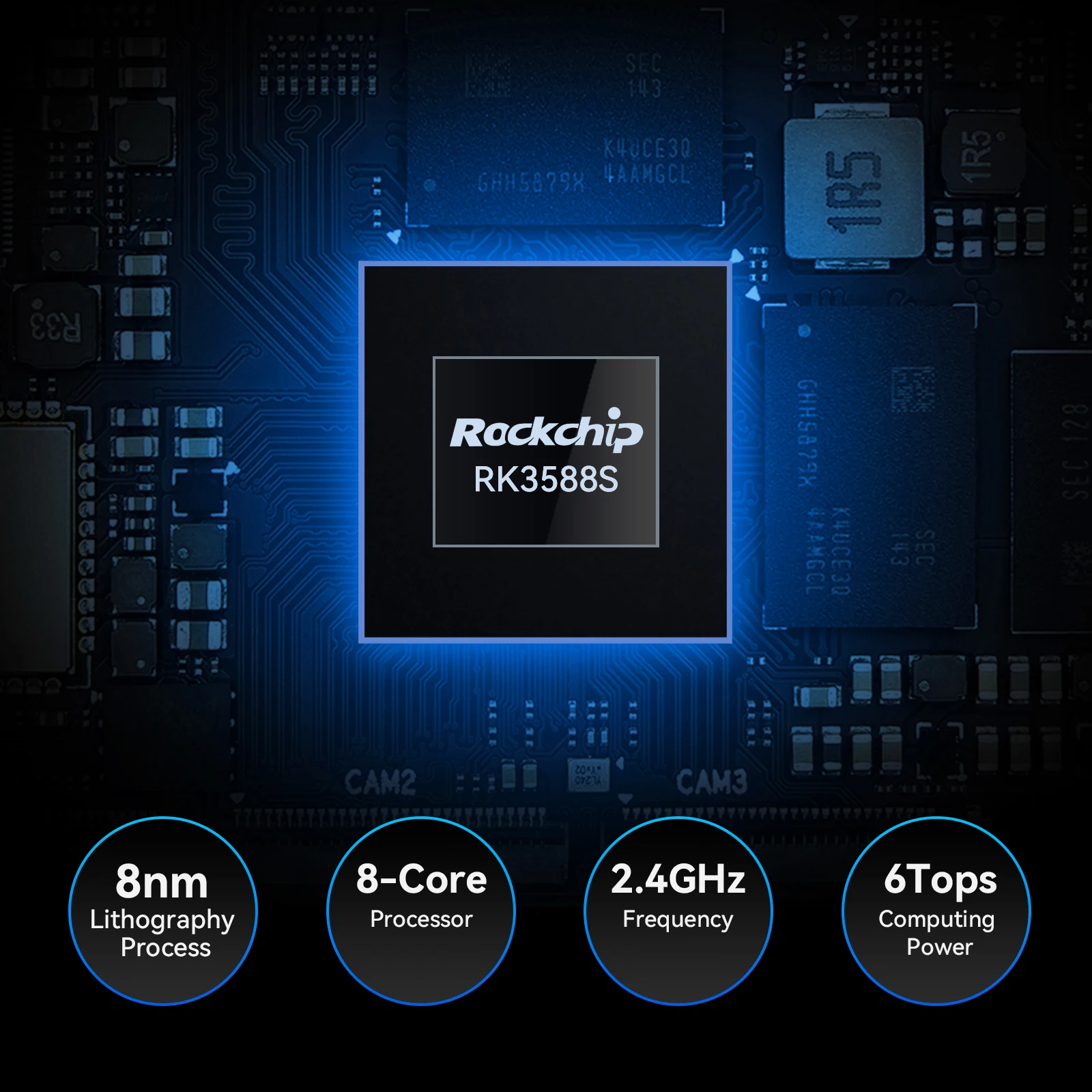 Imagem -05 - Khadas-computador Rockchip Rk3588s Soc Single Board 4x8k Display Fps 4k ui Tops ai 3xcâmera Wifi Bt5.0 Arm pc Novidades Edge2