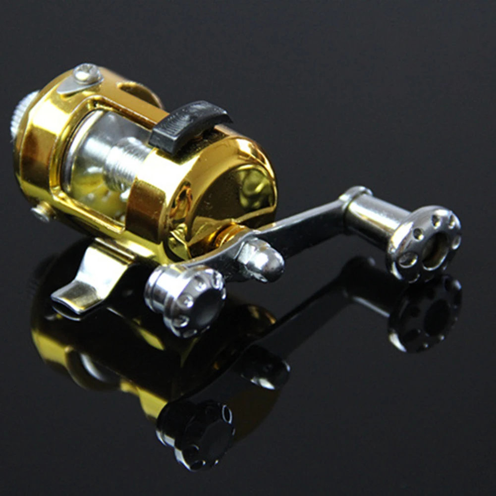 Fishing Reel 2.1:1 Gear Ratio Adjustable Brake Force Ice Fishing Drum Reel High Strength Plastic Baitcasting Reel Fishing Tackle