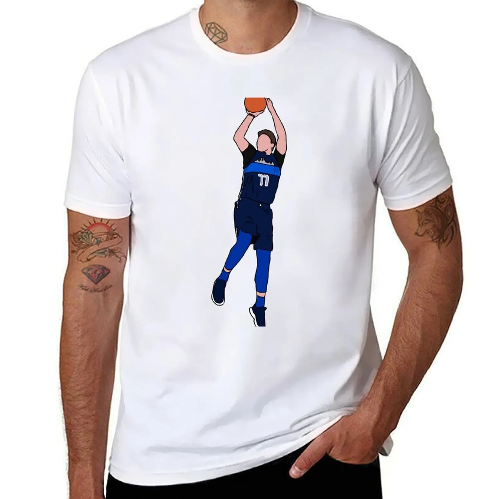 

Luka Doncic Fadeaway T-Shirt man tshirt mens graphic t shirts T-Shirt