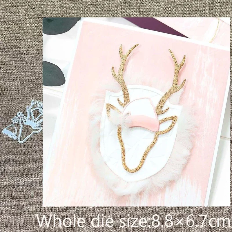 New Design Craft Metal stencil mold Cutting Die Christmas antlers deer head scrapbook die cuts Album Paper Card Craft Embossing