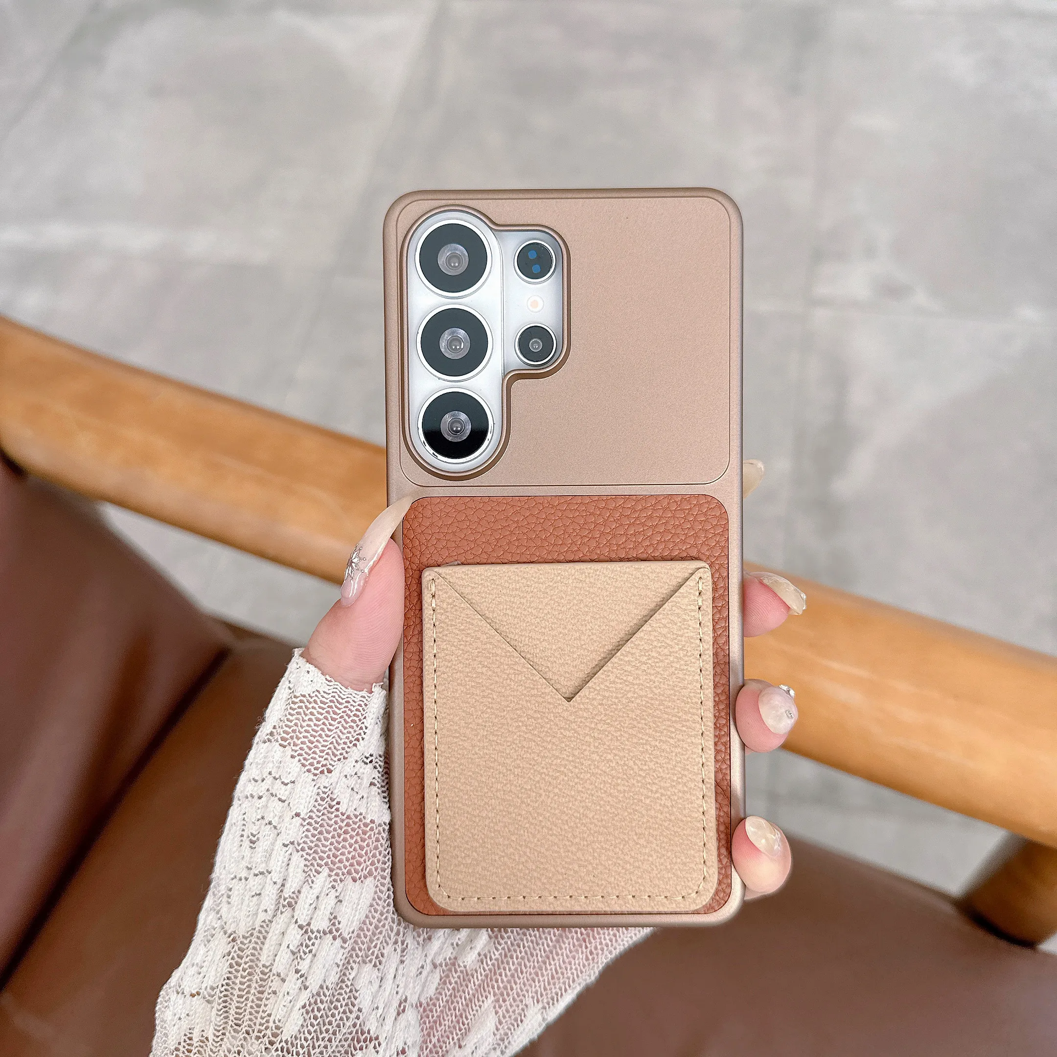 High-end Lychee Pattern PU Leather Wallet Phone Case For Samsung Galaxy S26 S25 S24 S23 Ultra Plus S25 S24 FE Shockproof Cover