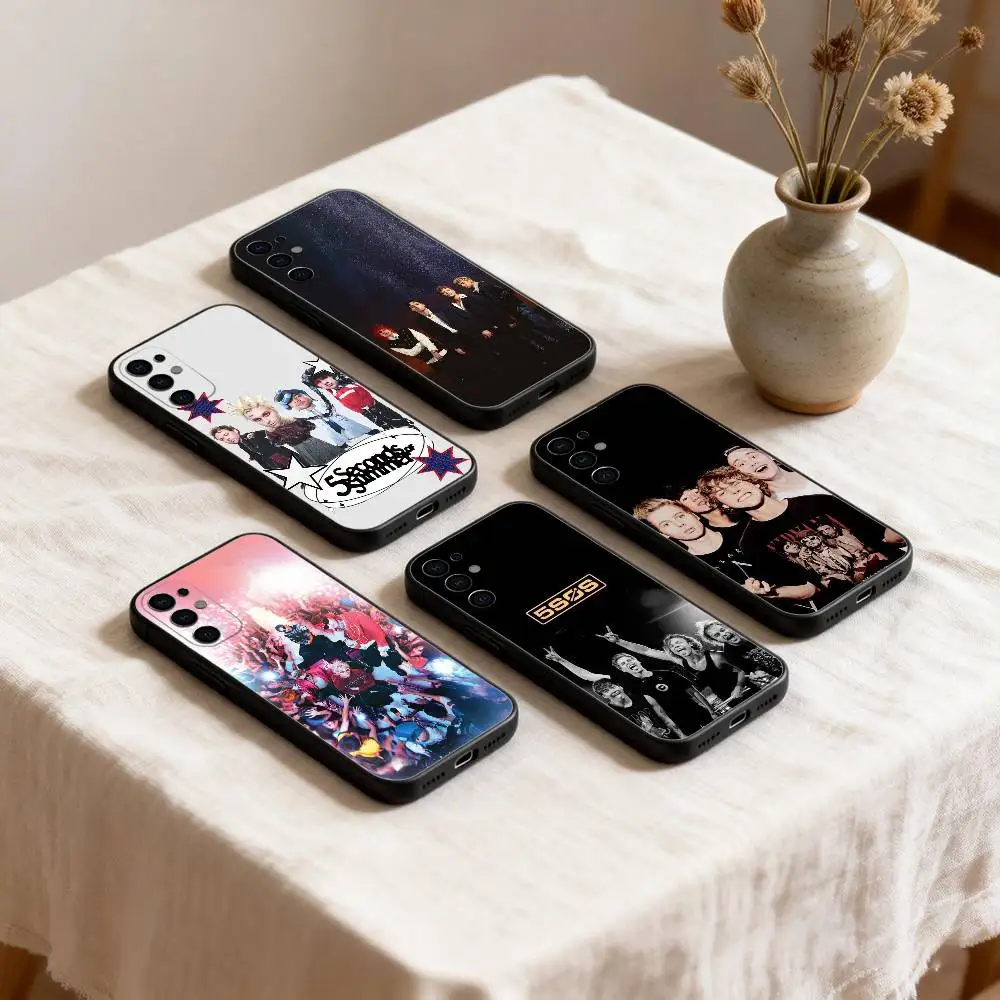 5sos S-SecondS of SummerS Phone Case For Samsung S26,25,24,23,22,21,20,30,Ultra,Plus,Fe,Lite Black Shell