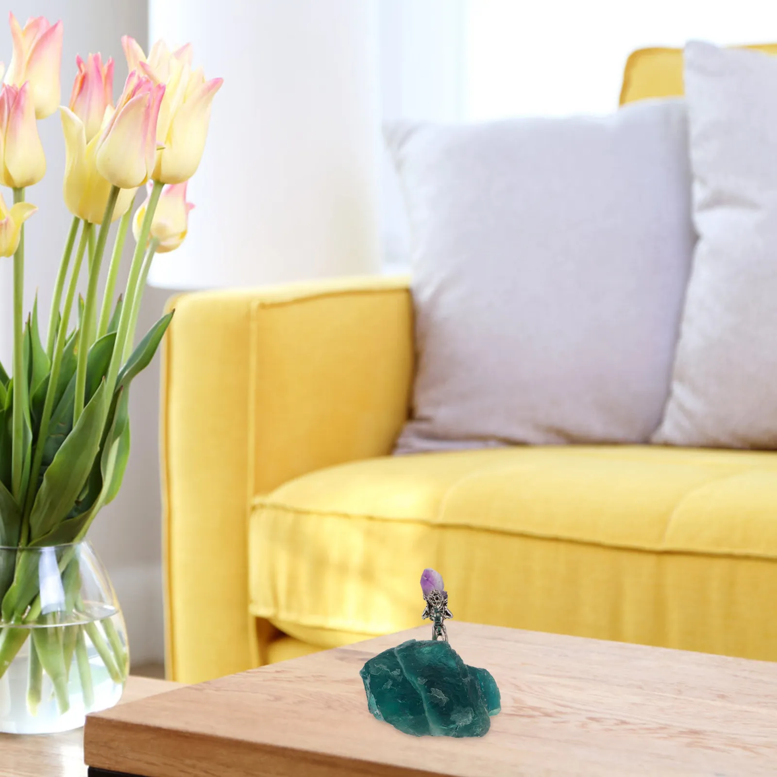 

Декоративная фигурка-корзина для камней из кристаллов, нерегулярный кластер кристаллов, украшение для дома и стола, фэн-шуй орнамент