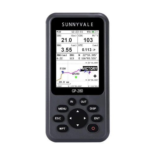 GP-280 휴대용 GPS 네비게이터, 방수 IPX6 해양 GPS 로케이터, 고감도 및 다양한 항해 화면, 보트, 차량용